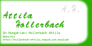 attila hollerbach business card